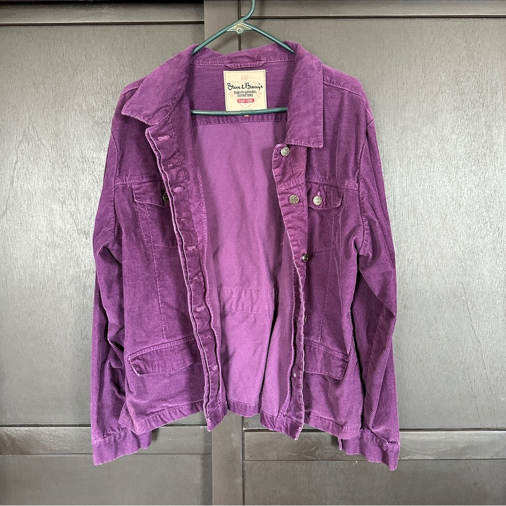 Steve & Barry's purple corduroy jacket XXL